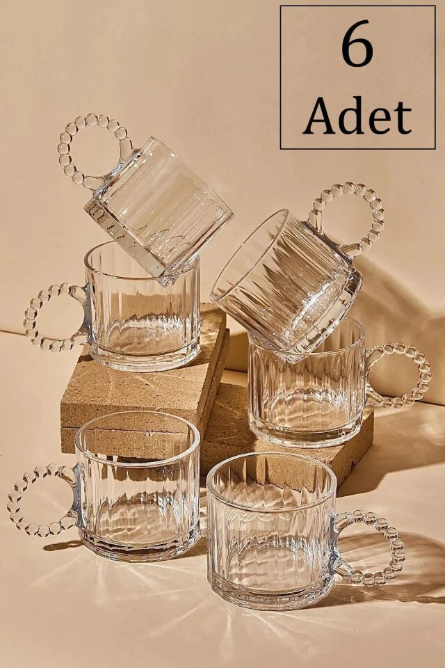 - 6 ADET BONCUK KULPLU BARDAK