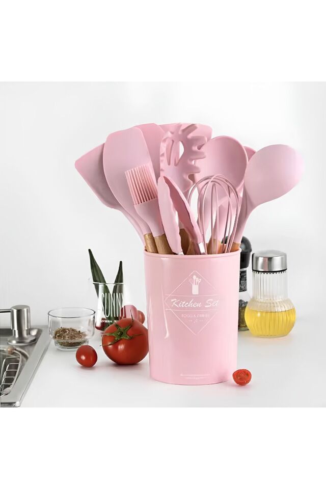 - 11 PARÇA KUTULU PEMBE SPATULA SET