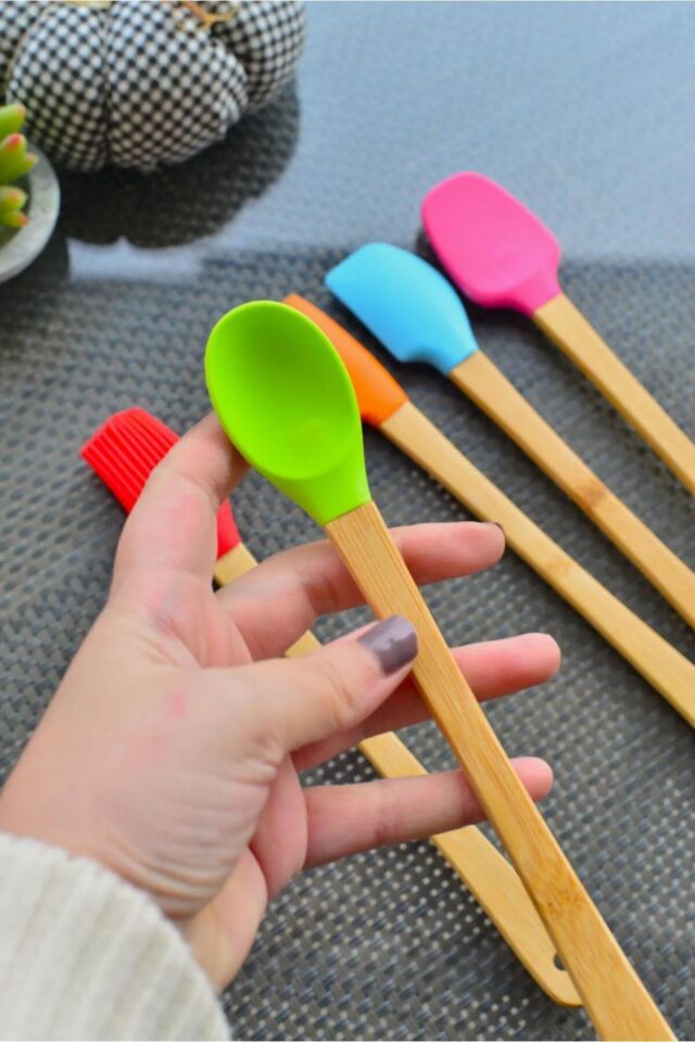 - 5 ADET RENKLİ MİNİ SPATULA SET