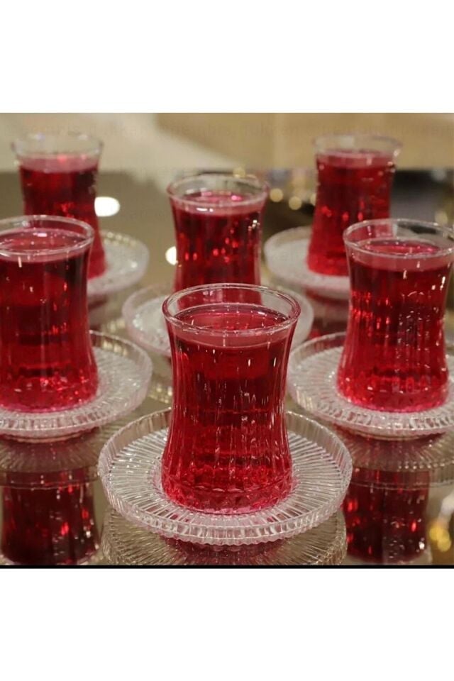 - 6 ADET PAŞABAHÇE ELİZA BARDAK VE 6 ADET İTHAL ÇAY TABAĞI