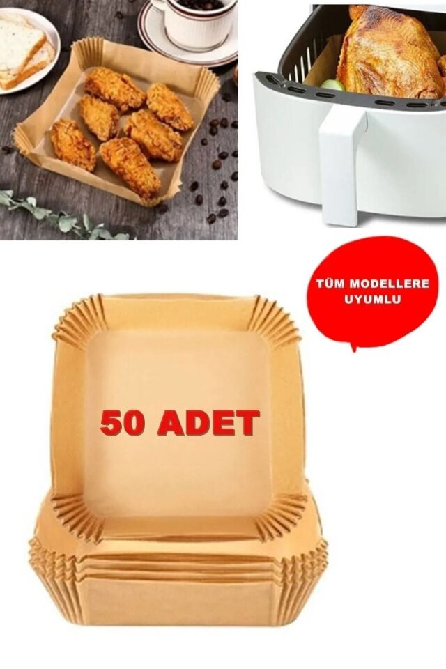 - KARE AİRFRY PİŞİRME KAĞITLARI 50 ADET