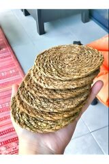 - 10 CM HASIR ÇAY TABAĞI, 6 ADET